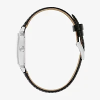 Bulova Mens Black Leather Strap Watch 96a337