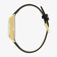 Bulova Mens Automatic Black Leather Strap Watch 97b243