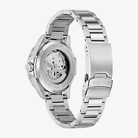 Bulova Mens Automatic Silver Tone Stainless Steel Bracelet Watch 98b466