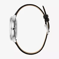 Bulova Classic Bul Mens Automatic Black Leather Strap Watch 96a333