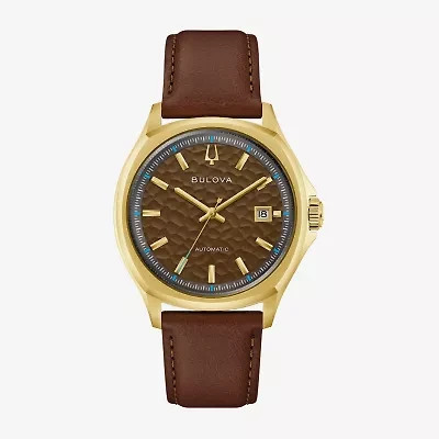 Bulova Classic Bul Mens Automatic Brown Stainless Steel Strap Watch 97b244