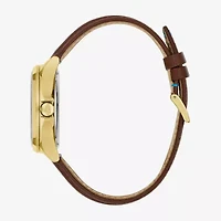 Bulova Classic Bul Mens Automatic Brown Stainless Steel Strap Watch 97b244