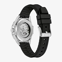 Bulova Marine Star Mens Automatic Black Strap Watch 98b465