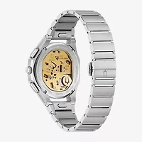 Bulova Curv Mens Chronograph Silver Tone Stainless Steel Bracelet Watch 96k117
