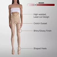 LECHERY 3 Pairs Of Glossy Sheer Tights 3-pc. 20 Denier Pantyhose