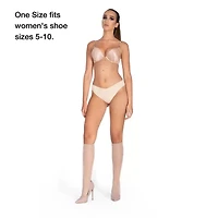 LECHERY 4 Pairs Of Glossy Sheer Knee-Highs Womens 4 Pair Knee High Socks