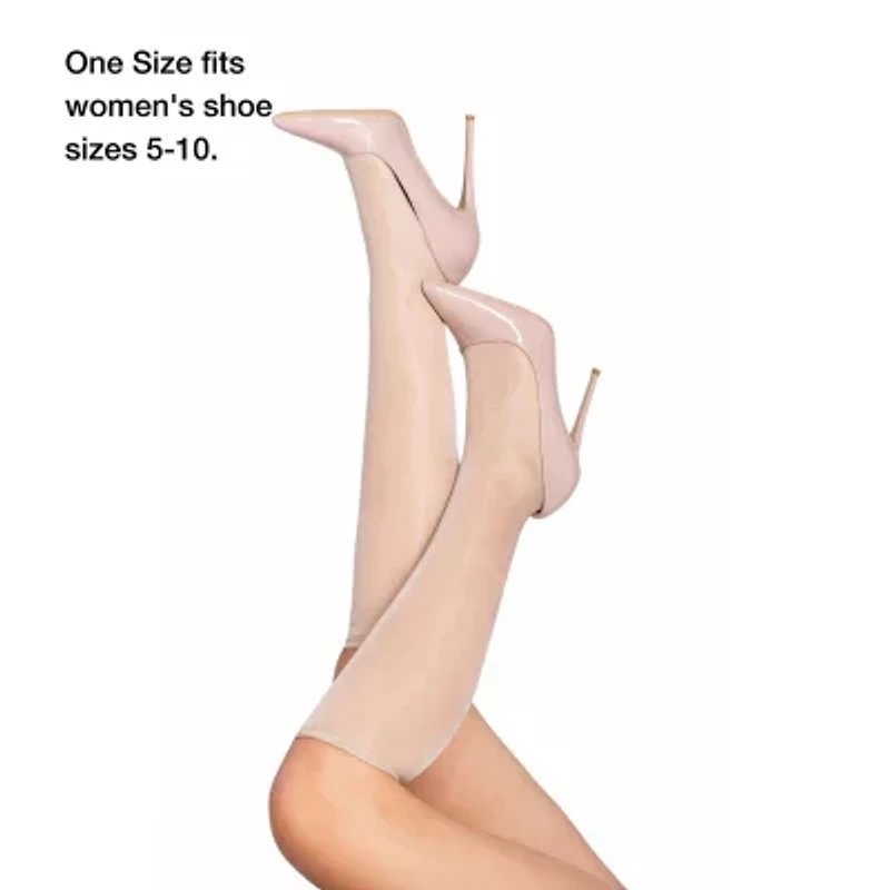 LECHERY 4 Pairs Of Glossy Sheer Knee-Highs Womens 4 Pair Knee High Socks