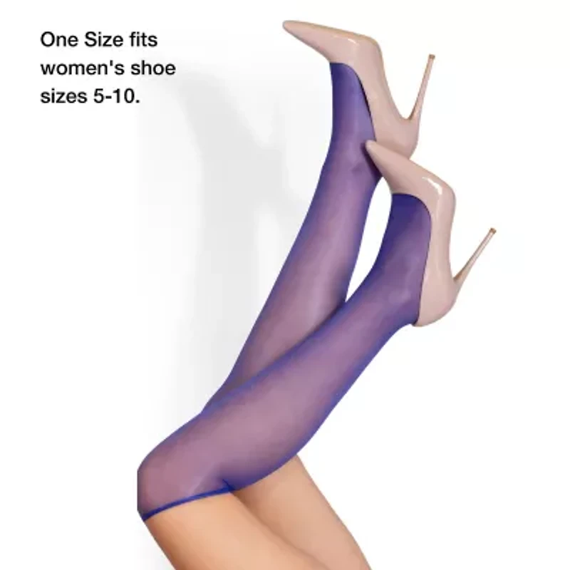 LECHERY Lustrous Sheer Knee-Highs Womens 2 Pair Knee High Socks