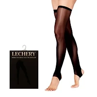 LECHERY Lustrous Silky Shiny Stirrup Thigh Highs 1 Pair 20 Denier