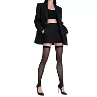 LECHERY Lustrous Silky Shiny Stirrup Thigh Highs 1 Pair 20 Denier