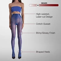LECHERY Lustrous Silky Shiny 20 Denier Tights 1 Pair Pantyhose
