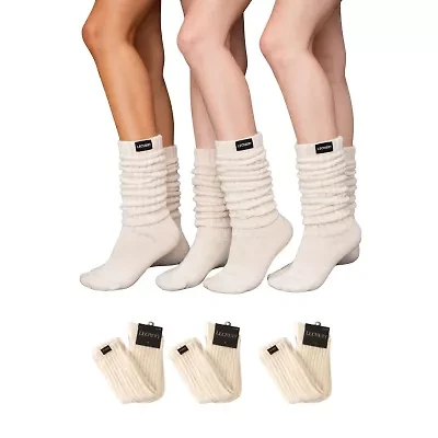 LECHERY 3 Pairs Of Scrunch Socks Womens Multi-Pack Boot