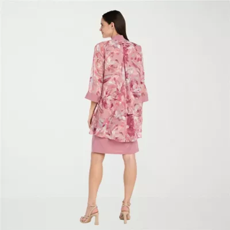 R & M Richards Womens Floral Jacket Dress
