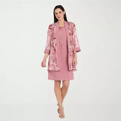 R & M Richards Womens Floral Jacket Dress
