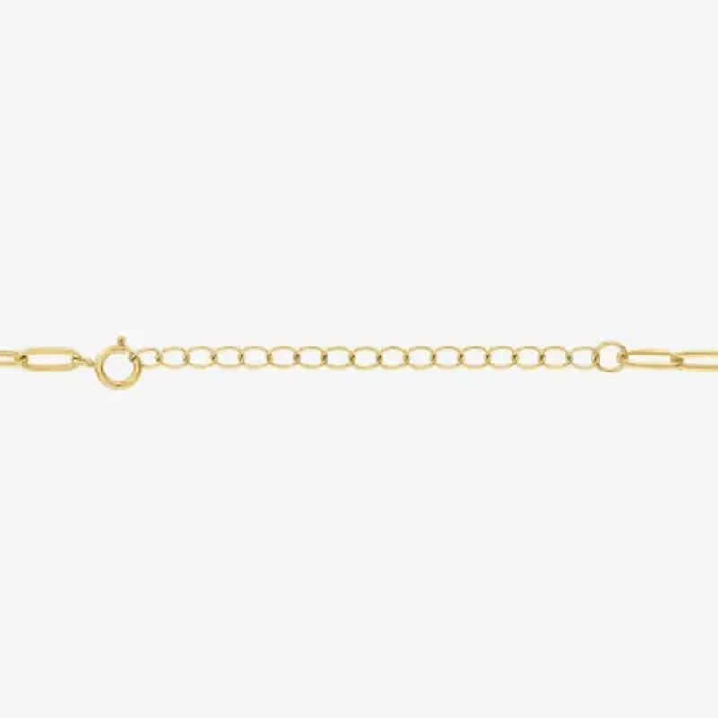 Womens Lab Created White Sapphire 14K Gold Over Silver Star 16 Inch Pendant Necklace