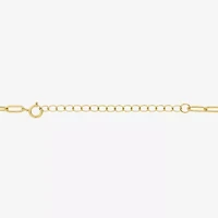 Womens Lab Created White Sapphire 14K Gold Over Silver Star 16 Inch Pendant Necklace