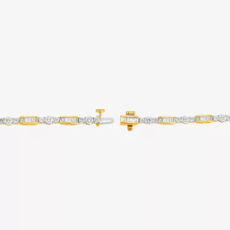 Womens CT. T.W. Lab Grown White Diamond 10K White Gold Tennis Bracelet