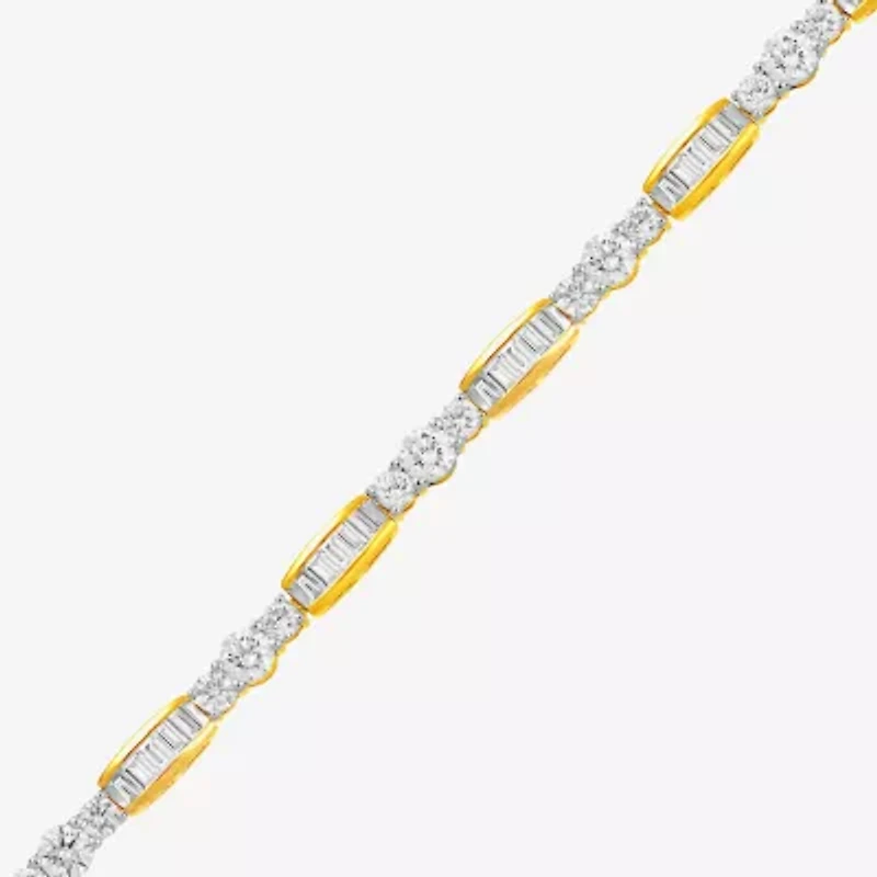 Womens CT. T.W. Lab Grown White Diamond 10K White Gold Tennis Bracelet