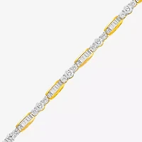 Womens CT. T.W. Lab Grown White Diamond 10K White Gold Tennis Bracelet