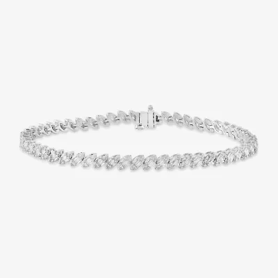 Womens CT. T.W. Lab Grown White Diamond 10K Gold Tennis Bracelet