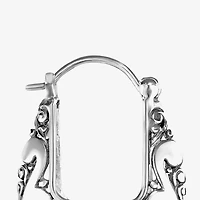 Womens Sterling Silver 20.3mm Hoop Earrings