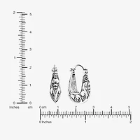 Womens Sterling Silver 20.3mm Hoop Earrings