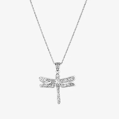 Womens Sterling Silver 18 Inch Pendant Necklace