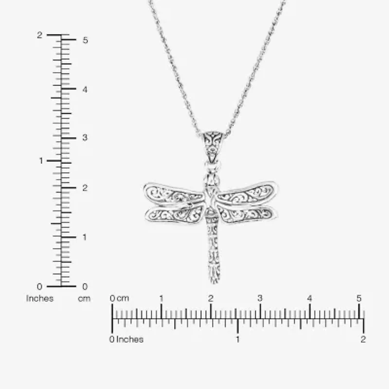 Womens Sterling Silver 18 Inch Pendant Necklace