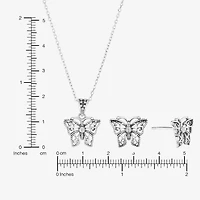Butterfly Womens Sterling Silver Butterfly 3-pc. Jewelry Set