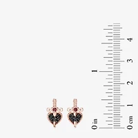 Enchanted Disney Fine Jewelry 1/8 CT. T.W. Genuine Red Garnet 10K Rose Gold 12.6mm Evil Queen Stud Earrings