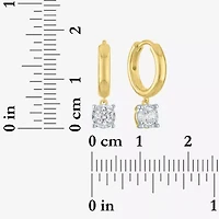 (G-H/Si2-I1) Womens 3/8 CT. T.W. Lab Grown White Diamond 14K Gold Over Silver 17mm Hoop Earrings