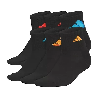 adidas Superlite Boys 6 Pair Quarter Ankle Socks