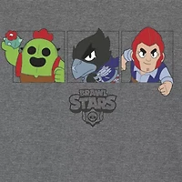 Brawl Stars Little & Big Kid Boys Crew Neck Short Sleeve Regular Fit Graphic T-Shirt