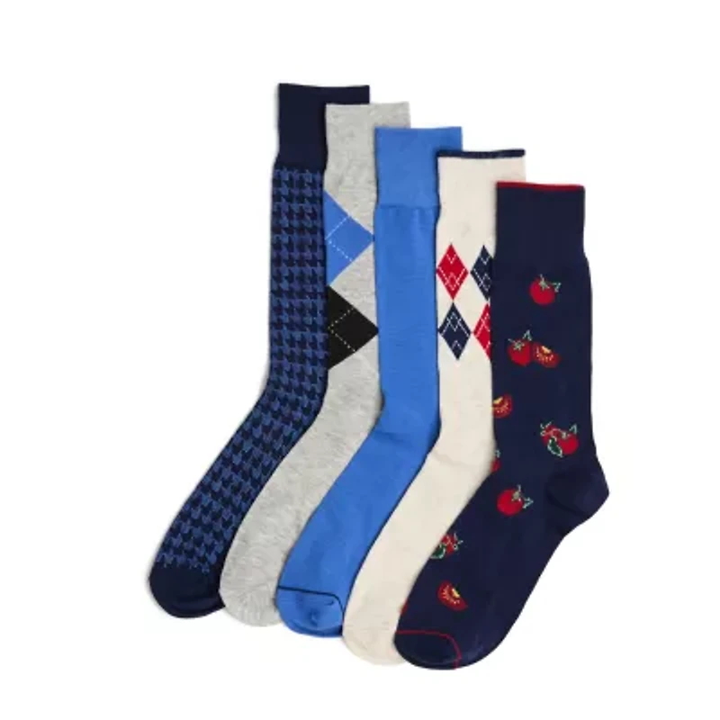 Stafford Casual Dress Mens 5 Pair Crew Socks
