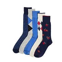 Stafford Casual Dress Mens 5 Pair Crew Socks