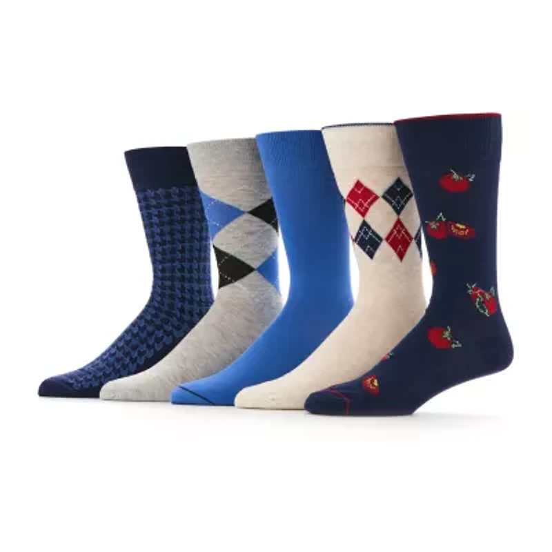 Stafford Casual Dress Mens 5 Pair Crew Socks