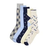 Stafford Casual Dress Mens 5 Pair Crew Socks