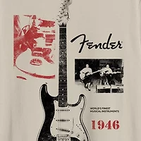 Fender Mens Crew Neck Short Sleeve Regular Fit Graphic T-Shirt
