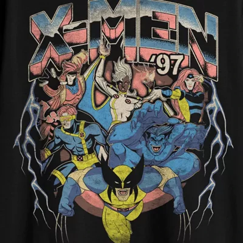 Mens Crew Neck Short Sleeve Classic Fit Marvel Big and Tall Graphic T-Shirt