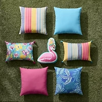 Outdoor Oasis 14"X 20" Stripe Print Lumbar Pillow