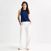 St. John's Bay Womens Tall Crew Neck Sleeveless Tank Top