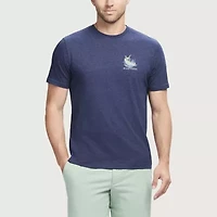 IZOD Saltwater Soft Wash Mens Crew Neck Short Sleeve Classic Fit Graphic T-Shirt