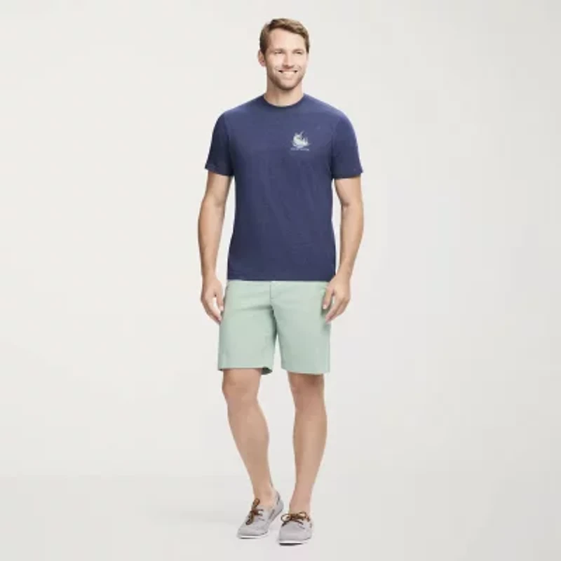 IZOD Saltwater Soft Wash Mens Crew Neck Short Sleeve Classic Fit Graphic T-Shirt