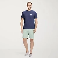 IZOD Saltwater Soft Wash Mens Crew Neck Short Sleeve Classic Fit Graphic T-Shirt
