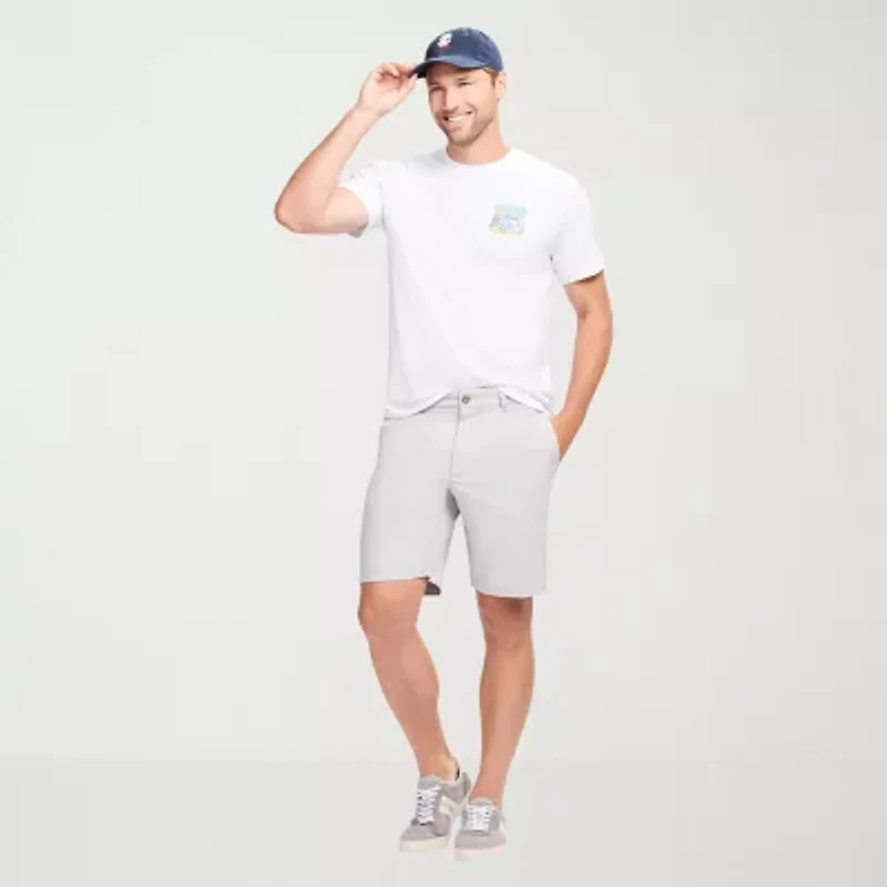 IZOD Saltwater Soft Wash Mens Crew Neck Short Sleeve Classic Fit Graphic T-Shirt