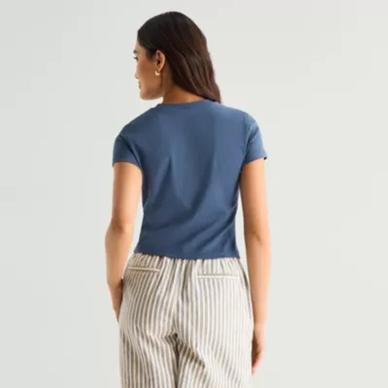 a.n.a Perfect Tee Womens Crew Neck Short Sleeve T-Shirt