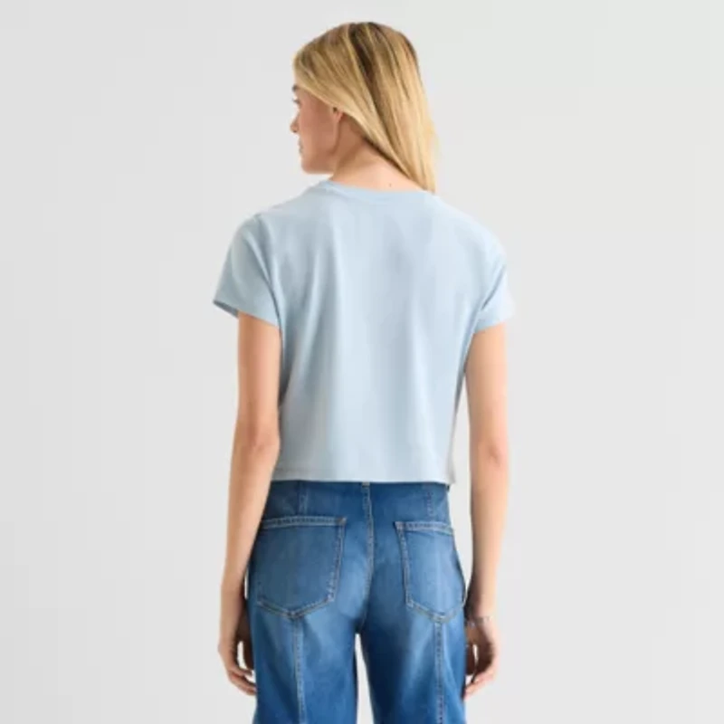 a.n.a Womens Crew Neck Short Sleeve T-Shirt