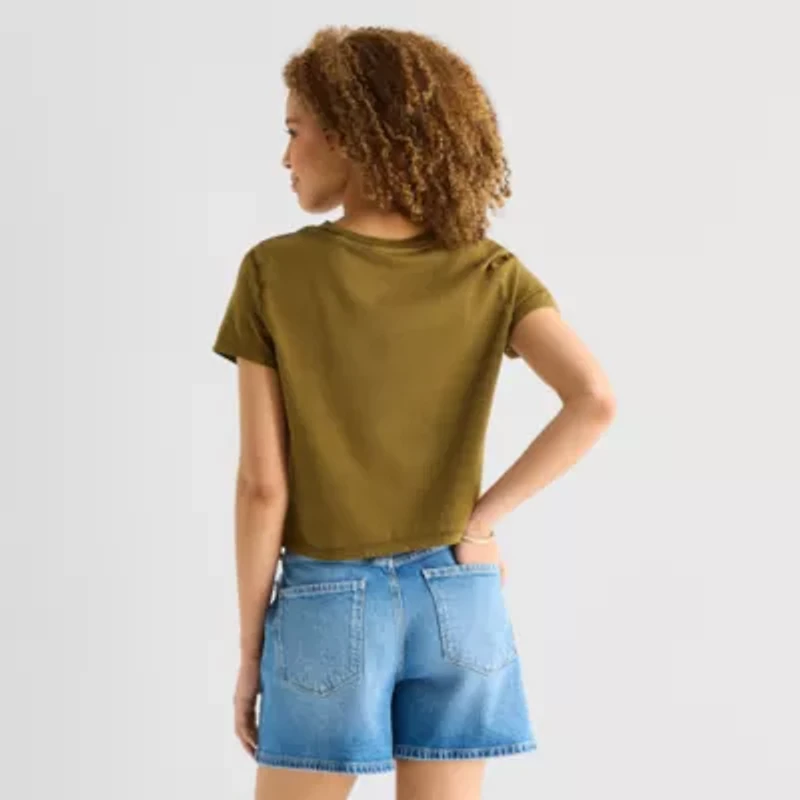 a.n.a Womens Crew Neck Short Sleeve T-Shirt