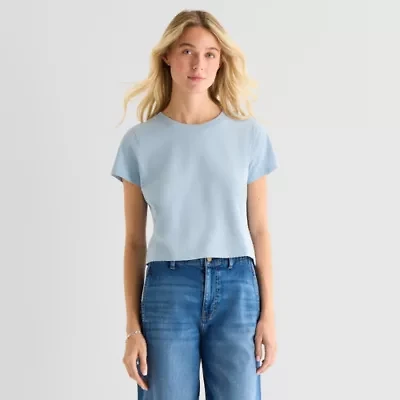 a.n.a Womens Crew Neck Short Sleeve T-Shirt