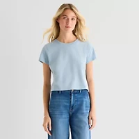 a.n.a Womens Crew Neck Short Sleeve T-Shirt